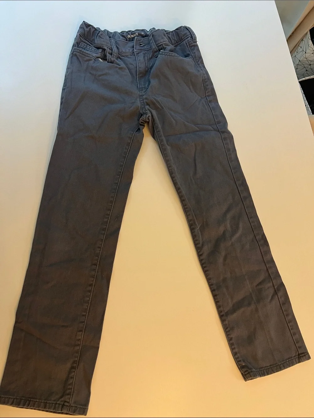 Old Navy Boys Gray Straight-Leg Jeans